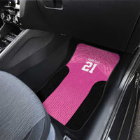 New Zealand Custom Car Mats Fire Basketball Maori Tribal Pink LT9 - Polynesian Pride