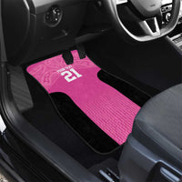 New Zealand Custom Car Mats Fire Basketball Maori Tribal Pink LT9 - Polynesian Pride