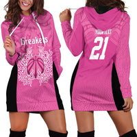 New Zealand Custom Hoodie Dress Fire Basketball Maori Tribal Pink LT9 - Polynesian Pride
