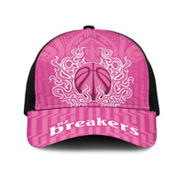 New Zealand Mesh Trucker Cap Fire Basketball Maori Tribal Pink - Polynesian Pride