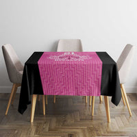 New Zealand Custom Tablecloth Fire Basketball Maori Tribal Pink - Polynesian Pride