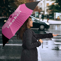 New Zealand Custom Umbrella Fire Basketball Maori Tribal Pink LT9 - Polynesian Pride