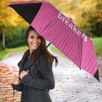 New Zealand Custom Umbrella Fire Basketball Maori Tribal Pink LT9 - Polynesian Pride