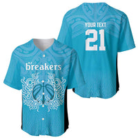 New Zealand Custom Baseball Jersey Fire Basketball Maori Tribal Sky Blue - Polynesian Pride
