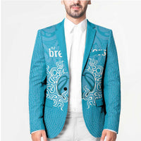 New Zealand Custom Blazer Fire Basketball Maori Tribal Sky Blue LT9 - Polynesian Pride
