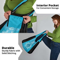 New Zealand Custom Grocery Bag Fire Basketball Maori Tribal Sky Blue - Polynesian Pride