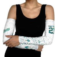 Custom New Zealand Aotearoa Arm Sleeves Green Maori Paua Shell Indigenous - Polynesian Pride