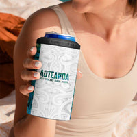 Custom New Zealand Aotearoa 4 in 1 Can Cooler Tumbler Green Maori Paua Shell Indigenous - Polynesian Pride