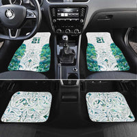 Custom New Zealand Aotearoa Car Mats Green Maori Paua Shell Indigenous - Polynesian Pride