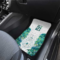 Custom New Zealand Aotearoa Car Mats Green Maori Paua Shell Indigenous - Polynesian Pride