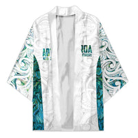 Custom New Zealand Aotearoa Kimono Green Maori Paua Shell Indigenous - Polynesian Pride