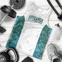 Custom New Zealand Aotearoa Men Tank Top Green Maori Paua Shell Indigenous - Polynesian Pride