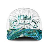 New Zealand Aotearoa Mesh Trucker Cap Green Maori Papua Shell Indigenous - Polynesian Pride