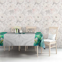 Custom New Zealand Aotearoa Tablecloth Green Maori Paua Shell Indigenous - Polynesian Pride