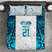 Custom New Zealand Aotearoa Bedding Set Maori Paua Shell Indigenous - Polynesian Pride