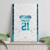 Custom New Zealand Aotearoa Canvas Wall Art Maori Paua Shell Indigenous - Polynesian Pride