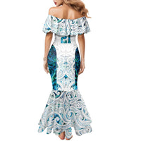 Custom New Zealand Aotearoa Family Matching Mermaid Dress and Hawaiian Shirt Maori Paua Shell Indigenous - Polynesian Pride