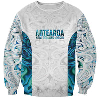 Custom New Zealand Aotearoa Sweatshirt Maori Paua Shell Indigenous - Polynesian Pride