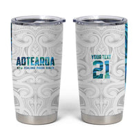 Custom New Zealand Aotearoa Tumbler Cup Maori Paua Shell Indigenous LT9 Blue - Polynesian Pride