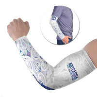 Custom New Zealand Aotearoa Arm Sleeves Purple Maori Paua Shell Indigenous - Polynesian Pride