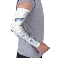 Custom New Zealand Aotearoa Arm Sleeves Purple Maori Paua Shell Indigenous - Polynesian Pride