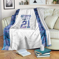 Custom New Zealand Aotearoa Blanket Purple Maori Paua Shell Indigenous - Polynesian Pride