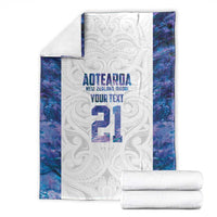 Custom New Zealand Aotearoa Blanket Purple Maori Paua Shell Indigenous - Polynesian Pride