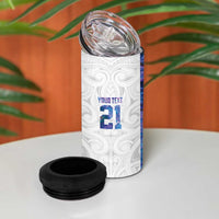 Custom New Zealand Aotearoa 4 in 1 Can Cooler Tumbler Purple Maori Paua Shell Indigenous - Polynesian Pride