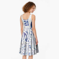 Custom New Zealand Aotearoa Midi Dress Purple Maori Paua Shell Indigenous - Polynesian Pride