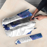 Custom New Zealand Aotearoa Umbrella Purple Maori Paua Shell Indigenous - Polynesian Pride