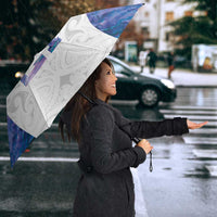 Custom New Zealand Aotearoa Umbrella Purple Maori Paua Shell Indigenous - Polynesian Pride