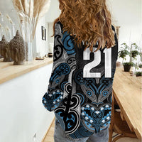 World Cricket Custom New Zealand Women Casual Shirt Kia kaha nga Potae Pango LT9 - Polynesian Pride
