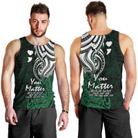 Your Matter Suicide Prevention Men Tank Top Green Polynesian Tribal LT9 - Polynesian Pride