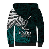 Your Matter Suicide Prevention Sherpa Hoodie Turqoise Polynesian Tribal LT9 - Polynesian Pride
