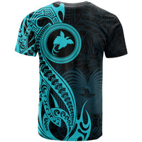 Papua New Guinea Island T Shirt Bird of Paradise with Aqua Polynesian Tribal LT9 - Polynesian Pride