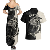 personalised-polynesia-fishing-couples-matching-summer-maxi-dress-and-hawaiian-shirt-with-maori-hei-matau-fish-hook-gold-art