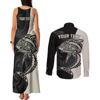 personalised-polynesia-fishing-couples-matching-tank-maxi-dress-and-long-sleeve-button-shirts-with-maori-hei-matau-fish-hook-gold-art
