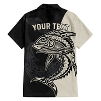 Personalised Polynesia Fishing Hawaiian Shirt With Maori Hei Matau Fish Hook Gold Art LT9 - Polynesian Pride