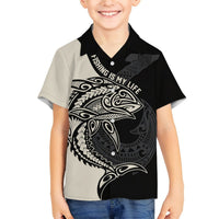 Personalised Polynesia Fishing Hawaiian Shirt With Maori Hei Matau Fish Hook Gold Art LT9 - Polynesian Pride