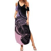 personalised-polynesia-fishing-summer-maxi-dress-with-maori-hei-matau-fish-hook-pastel-art