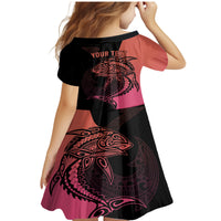 personalised-polynesia-fishing-family-matching-mermaid-dress-and-hawaiian-shirt-with-maori-hei-matau-fish-hook-pink-art