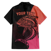 Personalised Polynesia Fishing Hawaiian Shirt With Maori Hei Matau Fish Hook Pink Art LT9 - Polynesian Pride