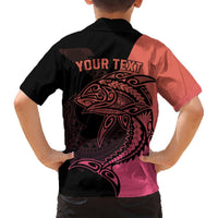 Personalised Polynesia Fishing Hawaiian Shirt With Maori Hei Matau Fish Hook Pink Art LT9 - Polynesian Pride