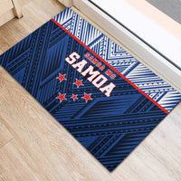 Rugby Toa Samoa Rubber Doormat Samoa mo Samoa Island Warrior Pride - Polynesian Pride