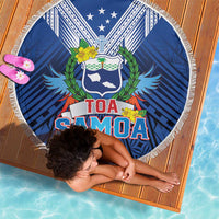 Rugby Toa Samoa Beach Blanket Samoa mo Samoa Strength in Tatau - Polynesian Pride