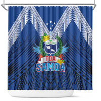 Rugby Toa Samoa Shower Curtain Samoa mo Samoa Strength in Tatau - Polynesian Pride