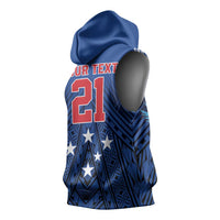 Custom Rugby Toa Samoa Sleeveless Hoodie Samoa mo Samoa Strength in Tatau - Polynesian Pride