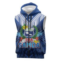 Custom Rugby Toa Samoa Sleeveless Zip Hoodie Samoa mo Samoa Strength in Tatau - Polynesian Pride