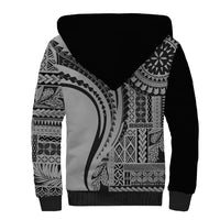 Samoa Siapo Arty Sherpa Hoodie Black Style LT9 - Polynesian Pride