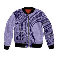 Samoa Siapo Arty Bomber Jacket Purple Style LT9 Unisex Purple - Polynesian Pride